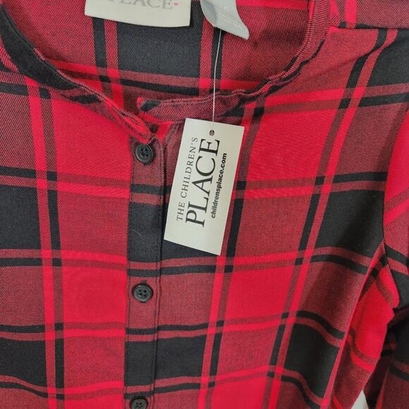 The‎ Children's Place Girls Buffalo Plaid Shirt Dress in Red - Size Small (5/6) - Picture 8 of 9